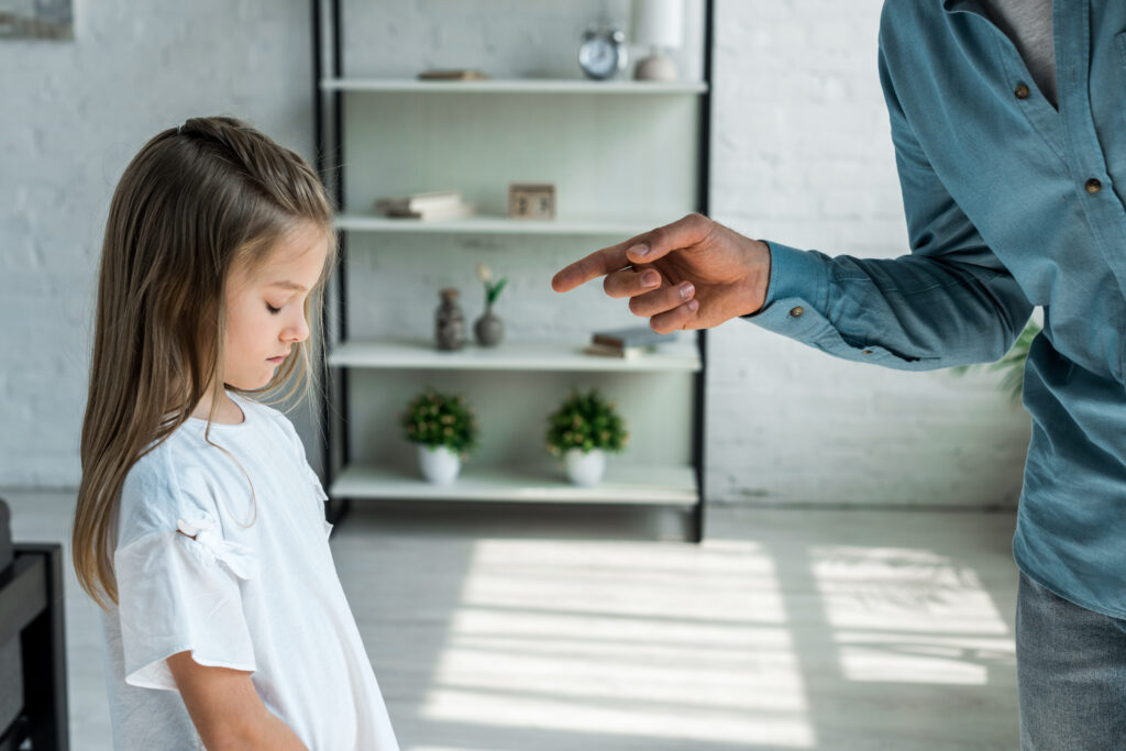 father being angry on daughter