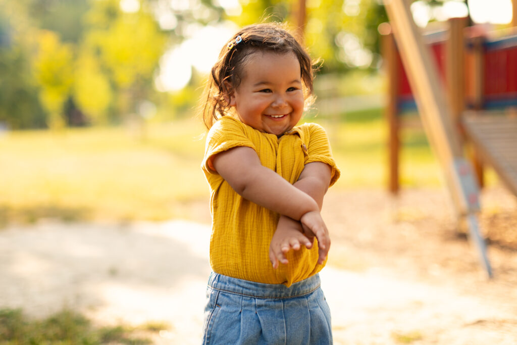 happy child playing