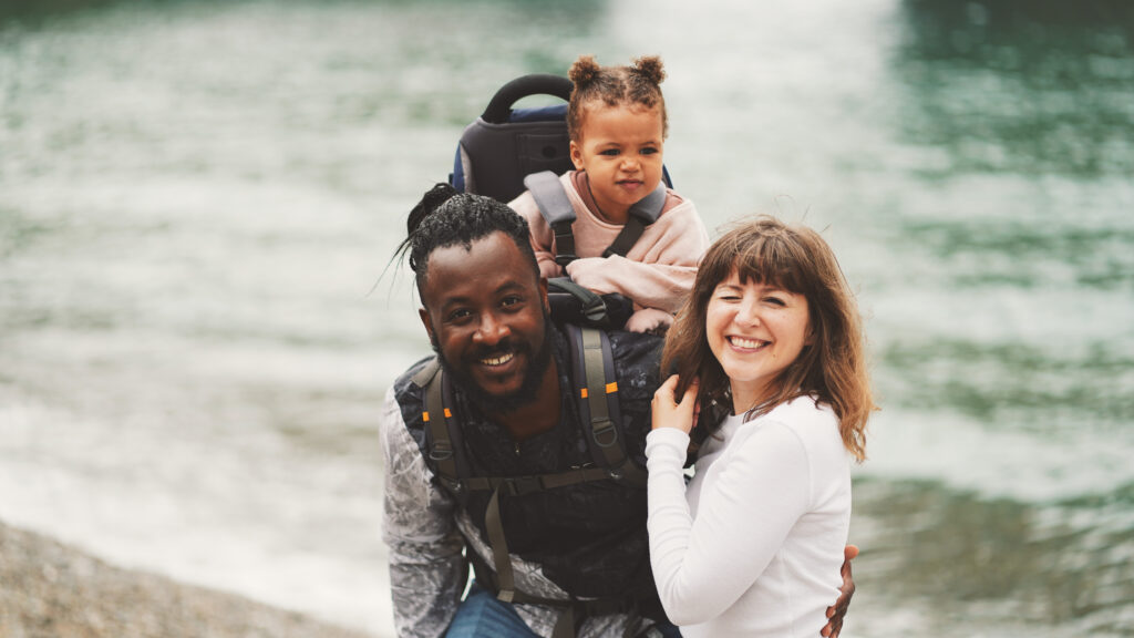 Family at the beach