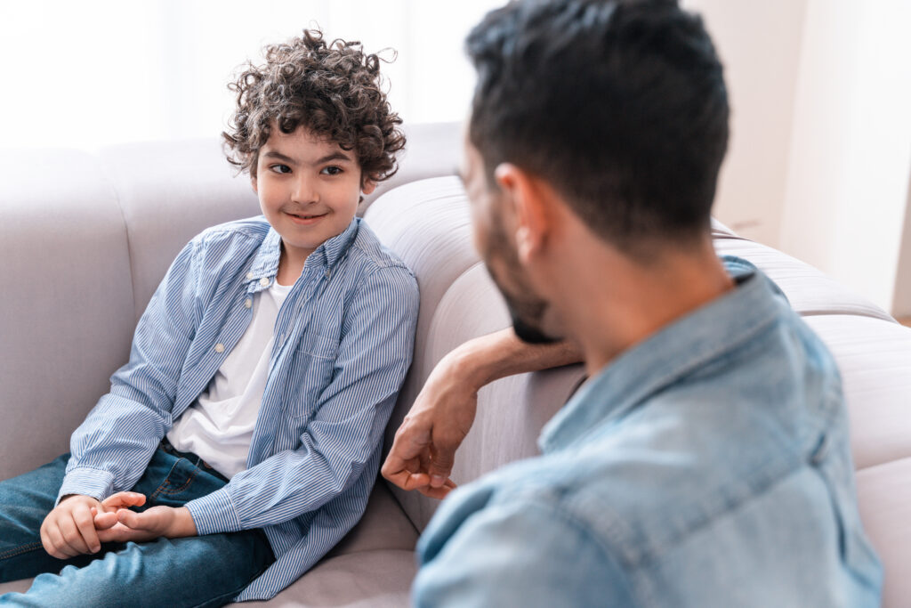 Father and son spending time together
