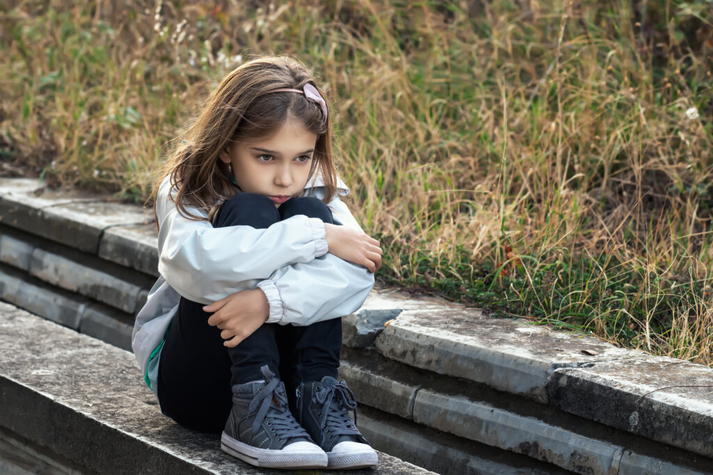 daughter feeling sad